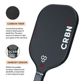 Handle of the CRBN-1X Power Series pickleball paddle — 5.5 in grip length, 4.25 in circumference