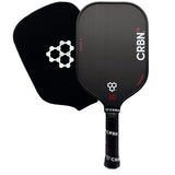 CRBN 1X TruFoam Power pickleball paddle, front face — widebody shape, Raw T700 carbon hitting surface