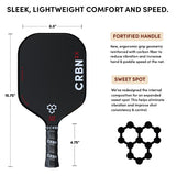 CRBN-2X Square shown at scale — 15.75 in long by 8 in wide, 8.3 oz