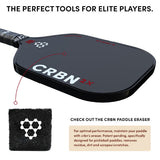 Close-up of the edge guard and bumper on the CRBN-2X Square pickleball paddle