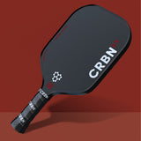 CRBN-2X Square pickleball paddle, front face — widebody shape, Raw T700 carbon peel-ply hitting surface
