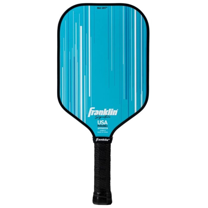 Franklin Ben Johns Signature Pro pickleball paddle, front face — standard shape, Textured fiberglass hitting surface