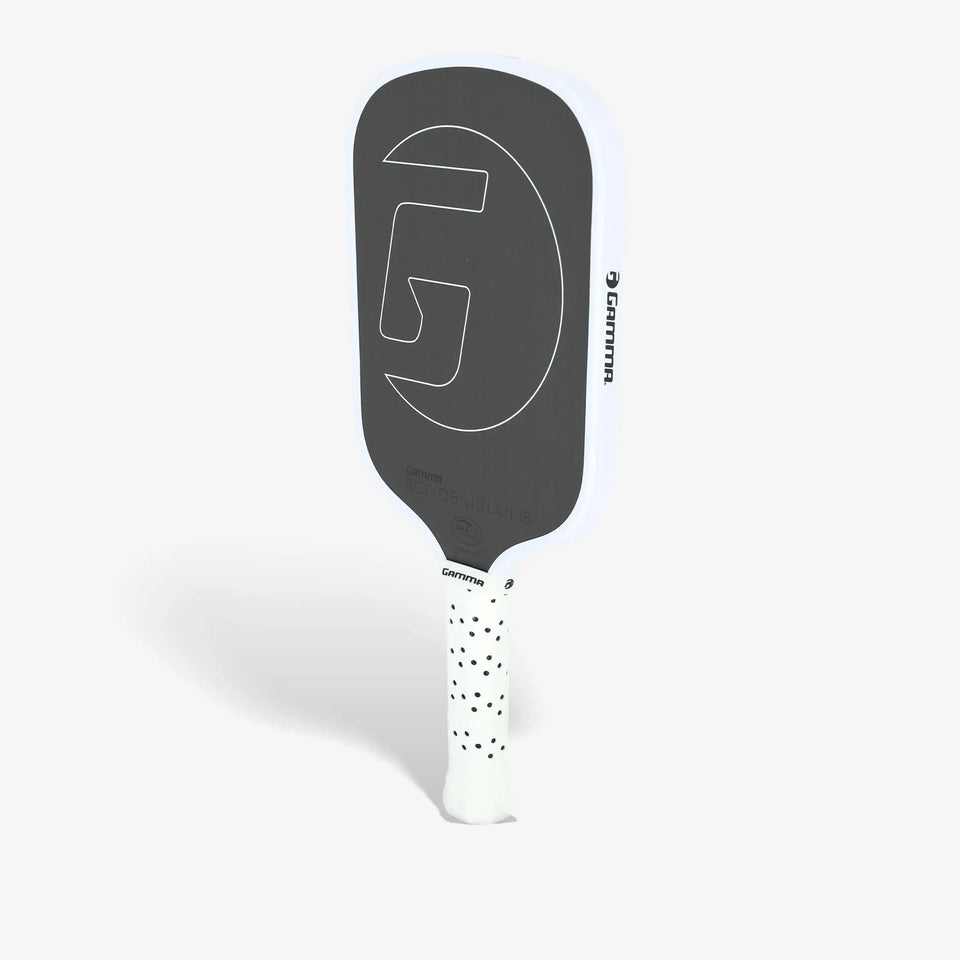 GAMMA Obsidian 16 pickleball paddle, front face — standard shape, Textured graphite composite hitting surface