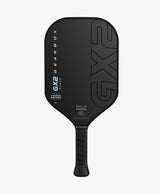 Gearbox GX2 Power Elongated pickleball paddle, front face — elongated shape, Textured carbon hitting surface