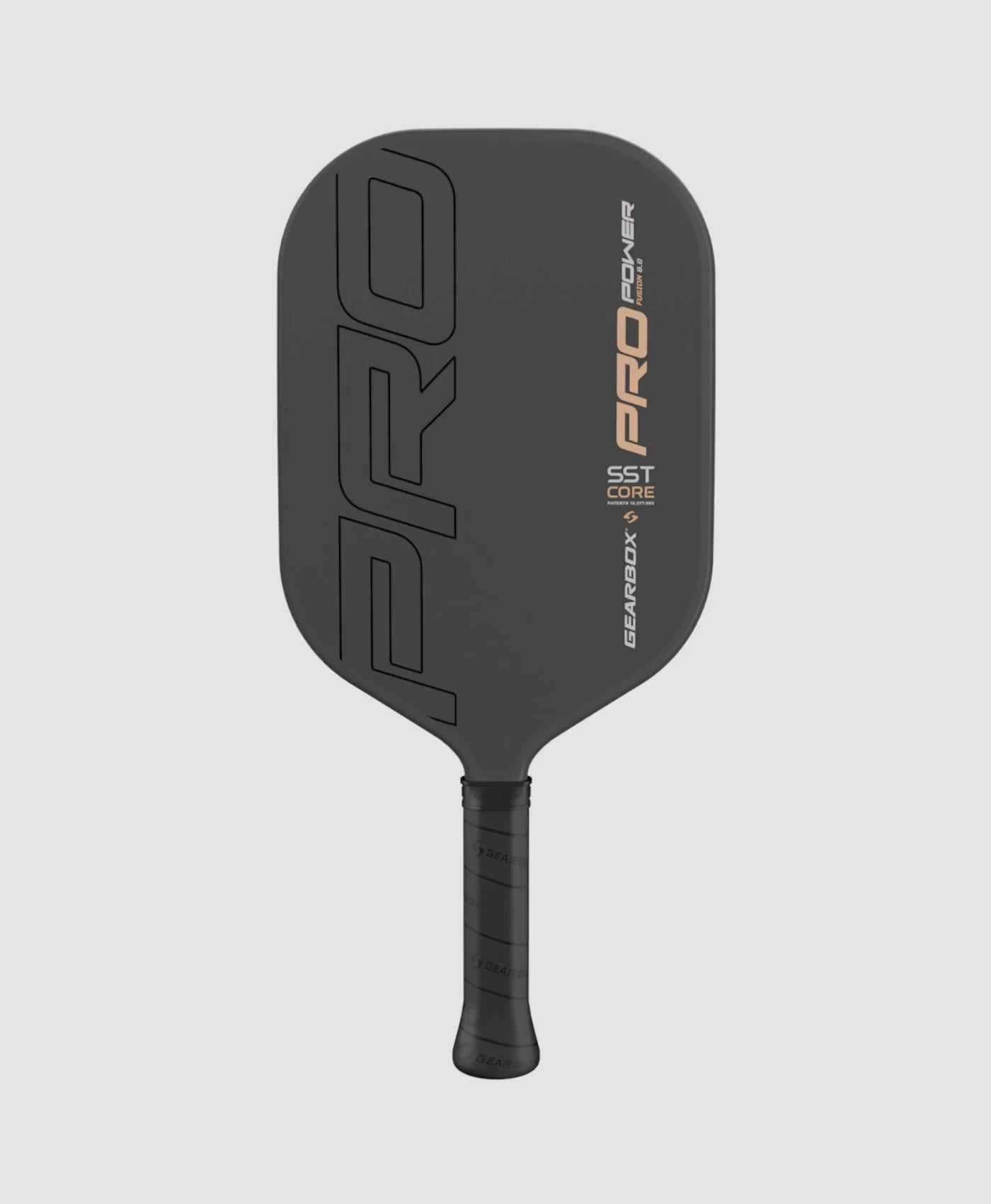 Gearbox Pro Integra Power 16 pickleball paddle, back face showing Gearbox branding