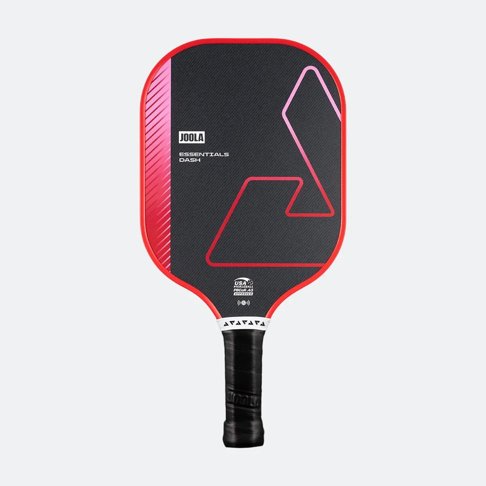 JOOLA Essentials 16 pickleball paddle, front face — standard shape, Textured fiberglass hitting surface