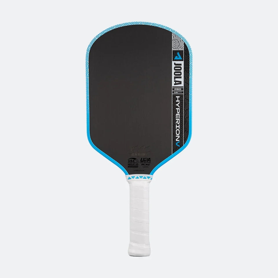 JOOLA Hyperion Pro V 16 pickleball paddle, front face — elongated shape, Raw Toray T700 carbon hitting surface