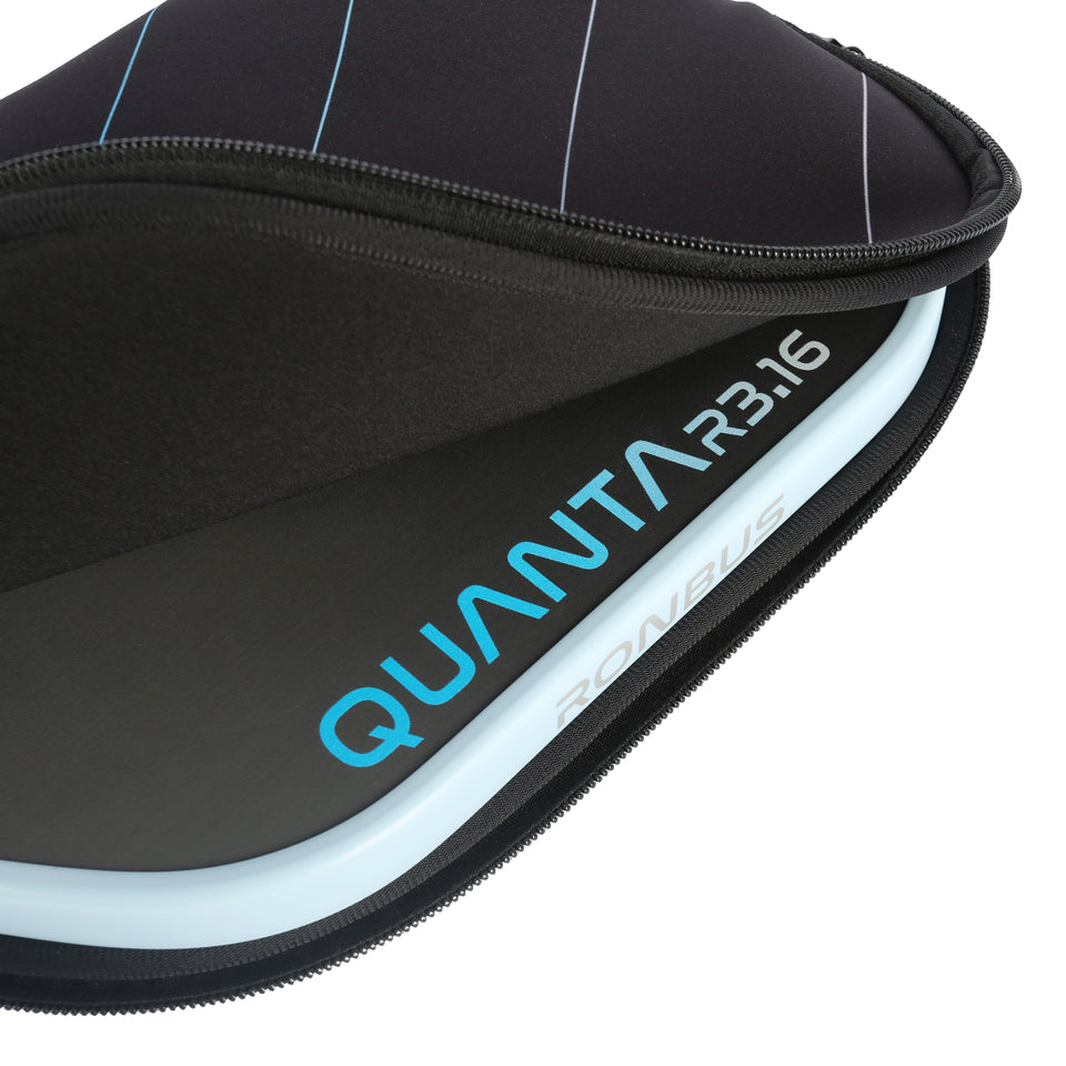 Ronbus R3 Pulsar pickleball paddle, front face — hybrid shape, Raw T700 carbon hitting surface