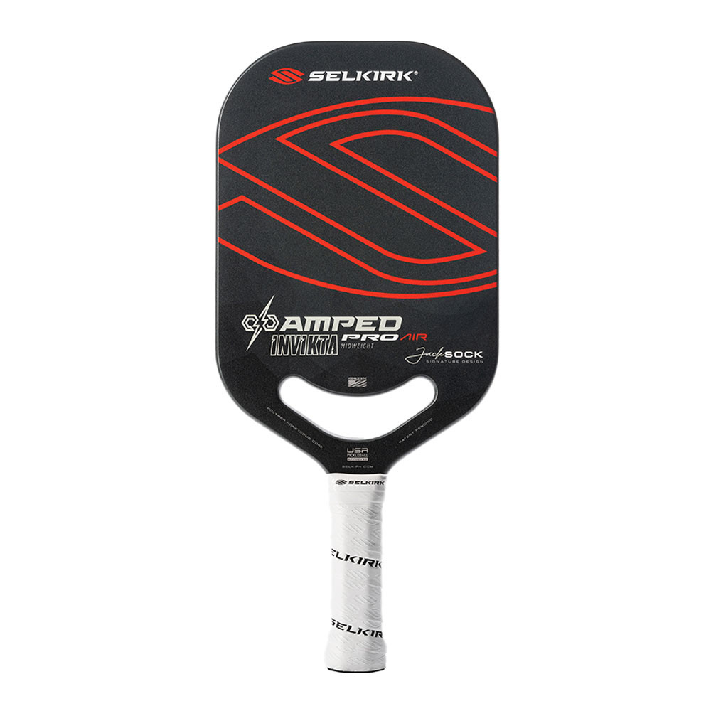 Selkirk AMPED Pro Air Invikta pickleball paddle, back face showing Selkirk branding