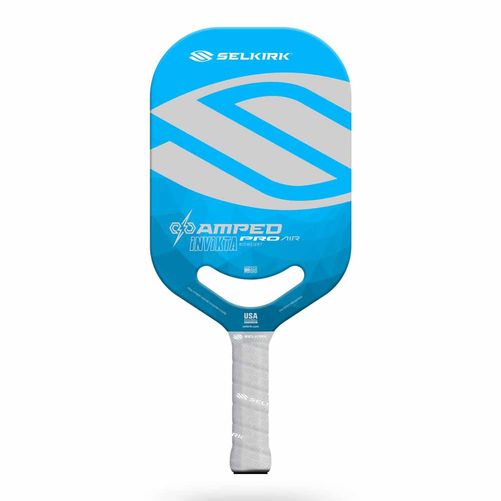 Close-up of the edge guard and bumper on the Selkirk AMPED Pro Air Invikta pickleball paddle