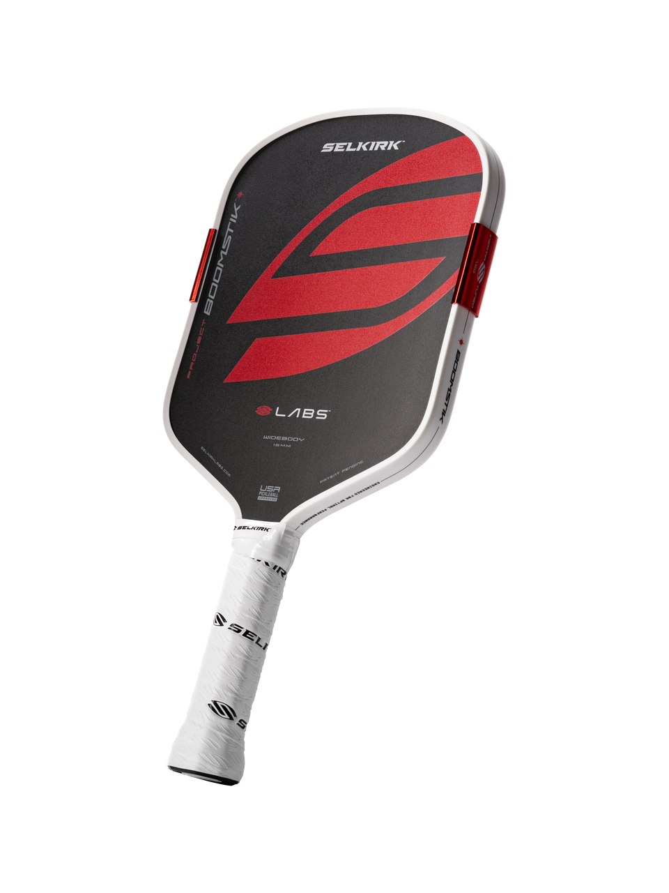 Selkirk Labs Project Boomstik Widebody 16 pickleball paddle, front face — standard shape, Multistrata T700 Carbon hitting surface