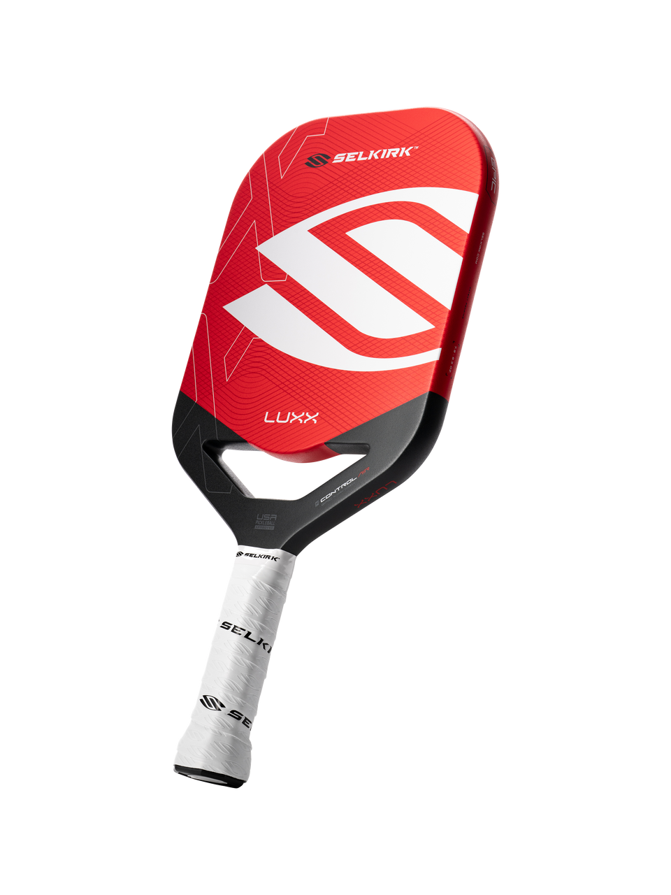 Selkirk LUXX Control Air Invikta pickleball paddle, front face — elongated shape, Florek carbon fiber hitting surface