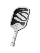 Selkirk OMNI 16 pickleball paddle, front face — hybrid shape, Raw carbon hitting surface