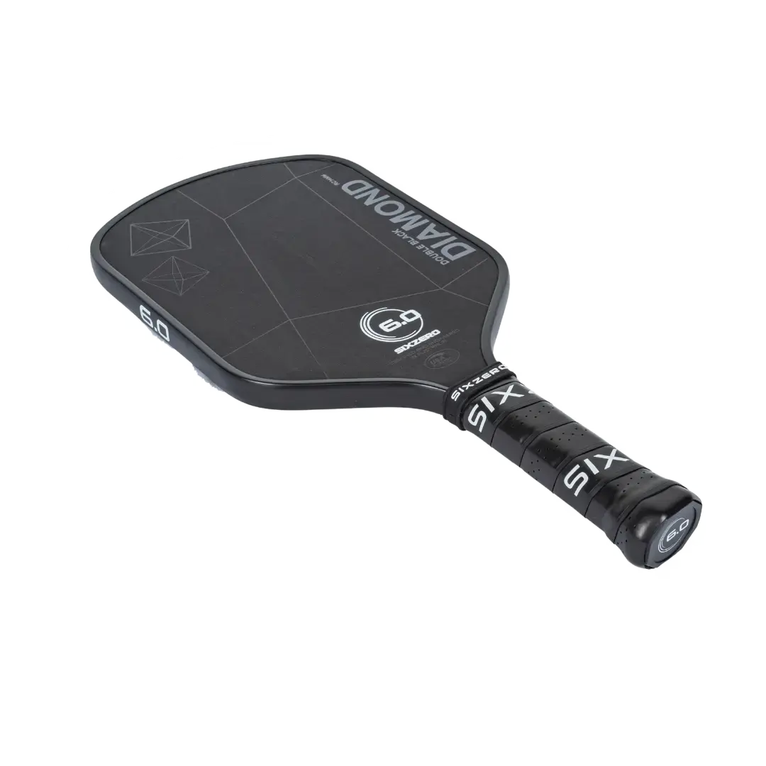 Six Zero Double Black Diamond Control pickleball paddle, back face showing Six Zero branding