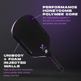 Vatic Pro Prism Flash pickleball paddle, back face showing Vatic Pro branding