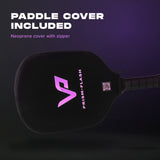 Close-up of the edge guard and bumper on the Vatic Pro Prism Flash pickleball paddle