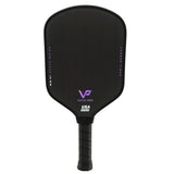 Vatic Pro Prism Flash pickleball paddle, front face — elongated shape, Raw T700 carbon fiber hitting surface