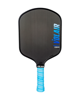 Volair Mach 2 Forza 16 pickleball paddle, front face — elongated shape, Raw T700 carbon hitting surface